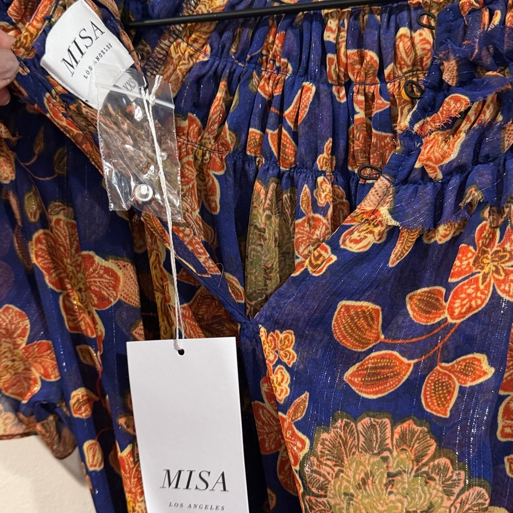 MISA NWT Floral Print Maxi Dress Size XXS fits Small - Picture 9 of 9